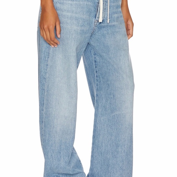 Citizens Of Humanity Brynn Light Blue Wide Leg Drawstring Jeans - Picture 3 of 4